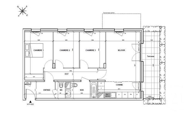 Appartement F4 à vendre ROMAINVILLE